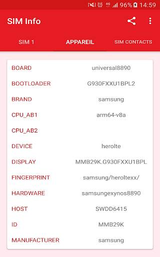 Carte SIM Info screenshot 11