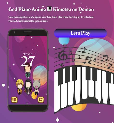 God Piano Anime 🎹 Kimetsu no Demon Epic Edition screenshot 12