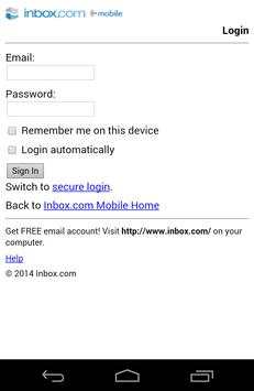 Inbox.com Webmail screenshot 2