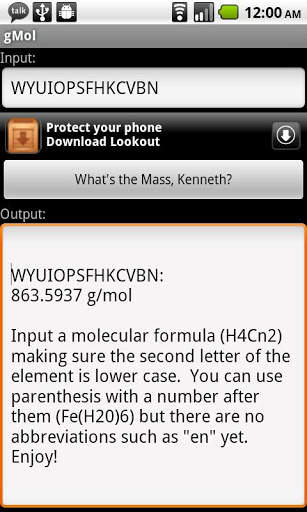 gMol (old version) screenshot 2