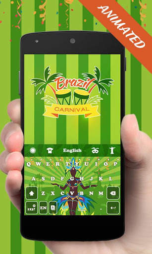 Brazil Carnival GO Keyboard Animated Theme screenshot 1