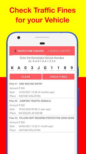 🚦Bangalore Traffic Fine/Challan Checker screenshot 1