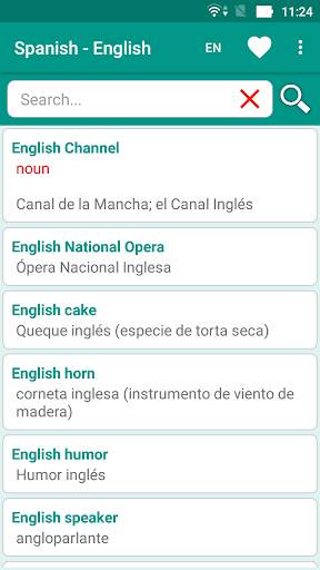 Spanish English offline dict. скриншот 1