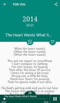 Selena Gomez Songs Lyrics screenshot 2