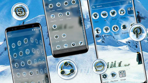 Ice Penguin Launcher Theme screenshot 3