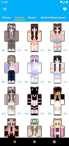 Cute Girls Skins for Minecraft PE screenshot 1