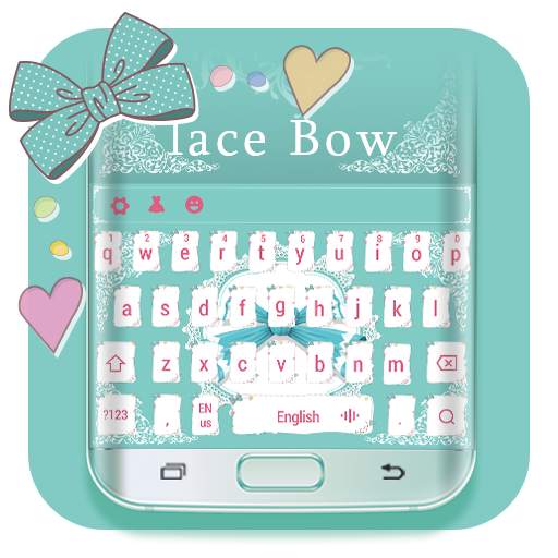 Cute pink green lace Bow Keyboard skin 10001001
