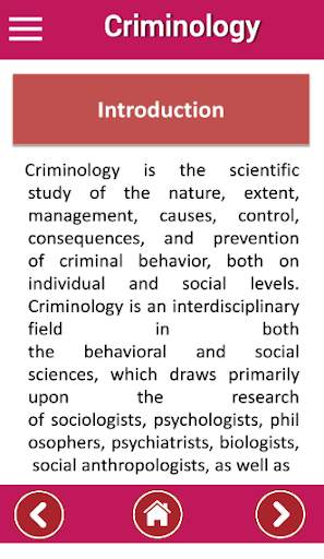 Criminology - an educational app 1 تصوير الشاشة