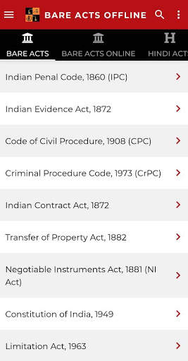 Latest Laws: Indian Laws, Bare screenshot 1