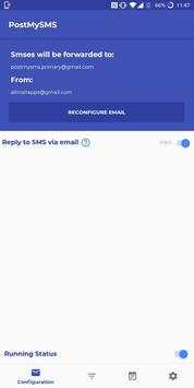 Post My SMS - SMS Forwarder - SMS to email скриншот 1