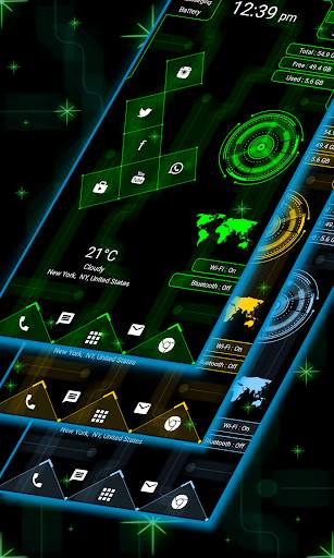 Hi-tech Square Launcher 2020- App Lock, Hide App screenshot 1