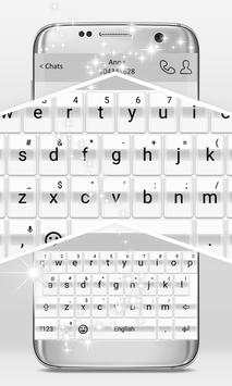 Glossy White Keyboard Theme screenshot 3