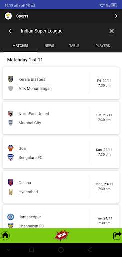 Super League 2020-21 Live Match And Schedule screenshot 2