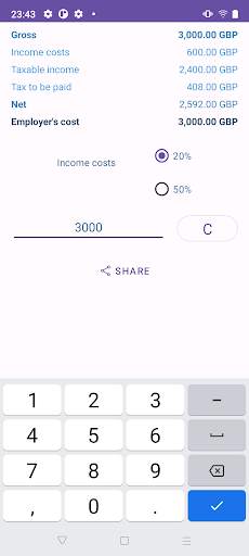 Calculator VAT gross nett screenshot 5