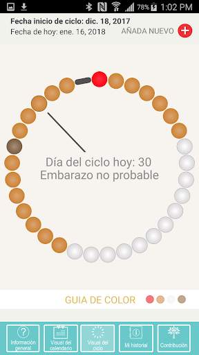 CycleBeads: Regla y ovulación screenshot 4