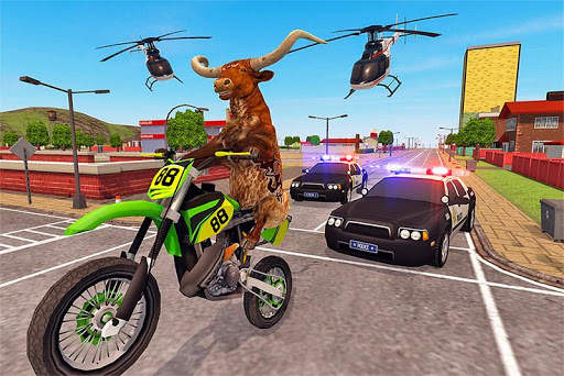 Flying Bull Rampage Attack and Shooting screenshot 2