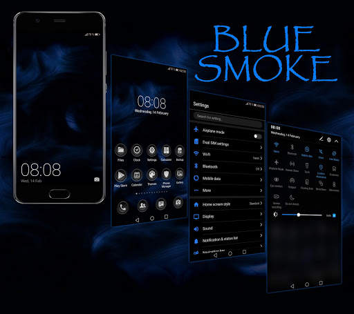 [EMUI 5/8/9.0]Blue Smoke Theme 1 تصوير الشاشة