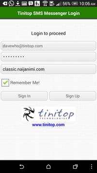 Tinitop SMS Messenger screenshot 1