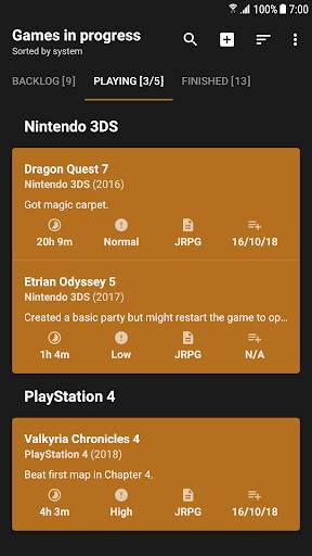 Game Backlog screenshot 2