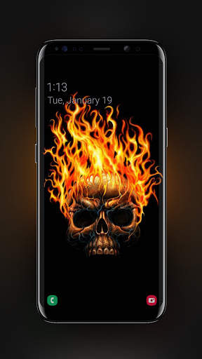 Fire Skull Wallpaper screenshot 3