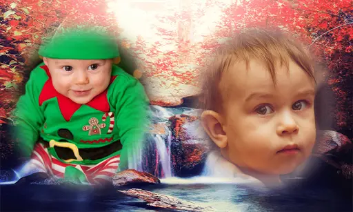 Beautiful Garden Double Photo Frame Application 1 تصوير الشاشة