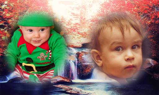 Beautiful Garden Double Photo Frame Application screenshot 1