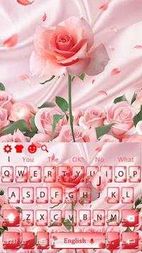 beautiful pink rose keyboard theme screenshot 4
