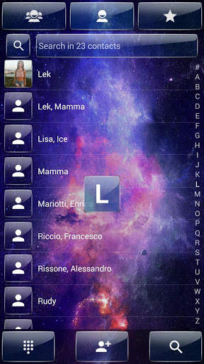 Dialer theme Galaxy Glass screenshot 4