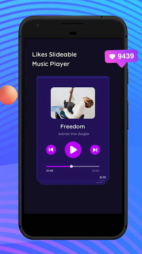 Likes Slideable Music Player 2 تصوير الشاشة