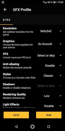 GFX tool - profile for PUBG screenshot 2