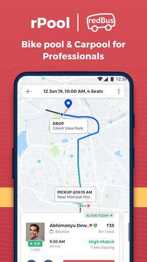 rPool - rideshare by redBus screenshot 3