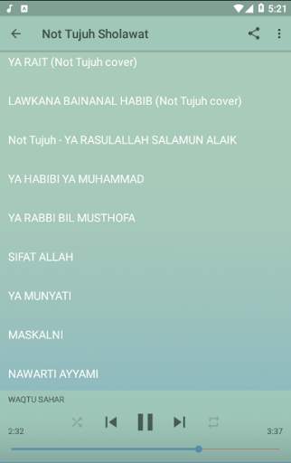 Anisa Rahman Not Tujuh Sholawat Offline screenshot 1