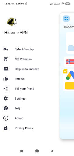 Hideme VPN screenshot 2