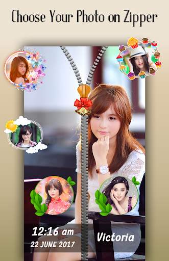 Cute Doll Zipper Lock Screen screenshot 2