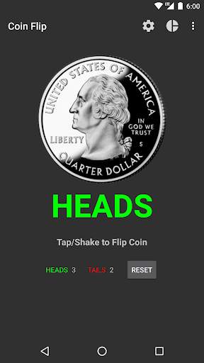 Simple Coin Flip (Phone Wear) screenshot 2
