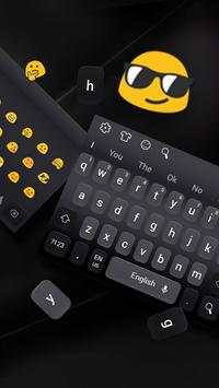 Tema simple del teclado negro screenshot 2