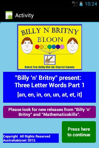 Three Letter Words Part 1 Free скриншот 1