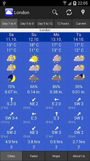 WeatherOnline Weather screenshot 1