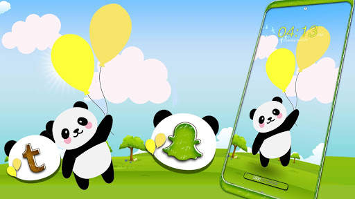 Panda Balloon Launcher Theme screenshot 2