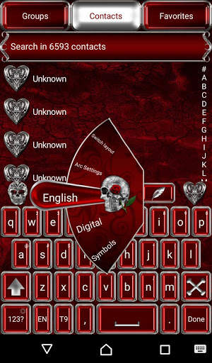 FREE Gothic Go Keyboard theme screenshot 2