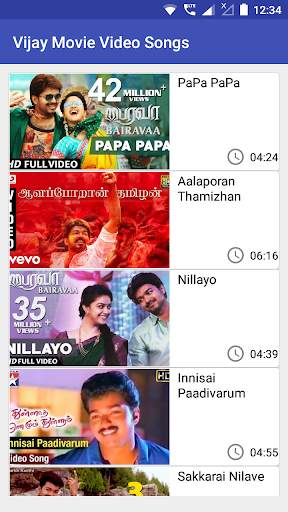 Vijay Movies Video Songs screenshot 1