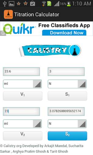 Titration Calculator screenshot 2