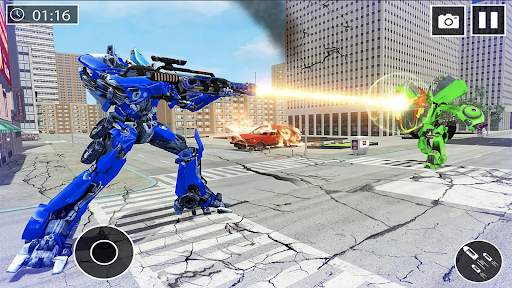 Police Car US War Robot Games screenshot 7
