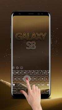Gold S8 Keyboard Theme screenshot 1