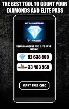 Diamonds 2020 | Free Diamonds & Elite Pass Calc screenshot 1