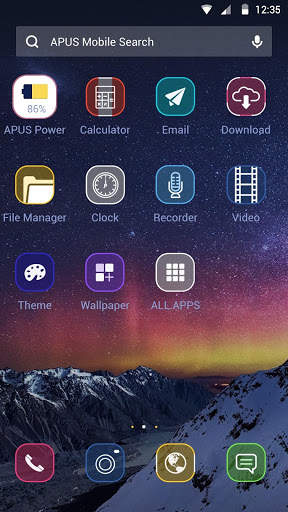 Wonderful Aurora APUS Launcher theme screenshot 2