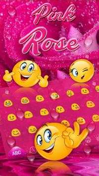 Beautiful Pink Rose Petal keyboard Theme screenshot 3