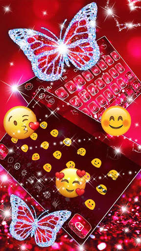 Glitter Sparkle Butterfly Keyboard screenshot 3