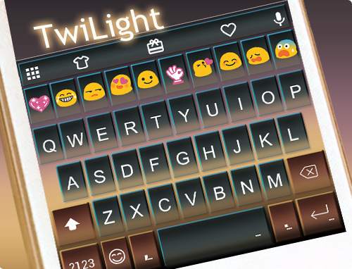 Twi Light Emoji Keyboard Theme screenshot 5