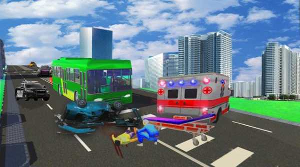 Bus Accident: Ambulance & Police Arrest Simulator screenshot 3